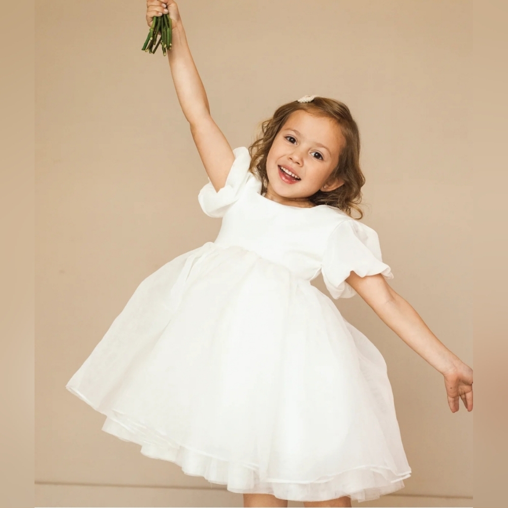 Holly and Bloom Baby Breath Puff Dress